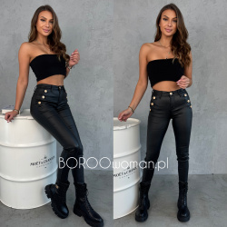 Czarne Skinny VRSCE ekoskóra